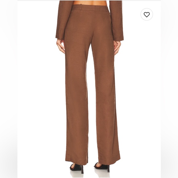 RUMER x Revolve Mecca Low Slung Pant in Brown - Picture 3 of 5